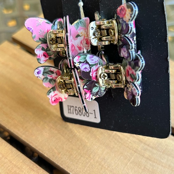 Noir Hair Claws Clips Womens hair accessories Butterfly New - Picture 6 of 6